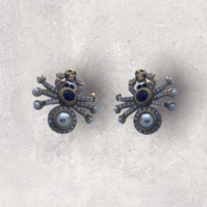 Skull Spyder Goth Earrings